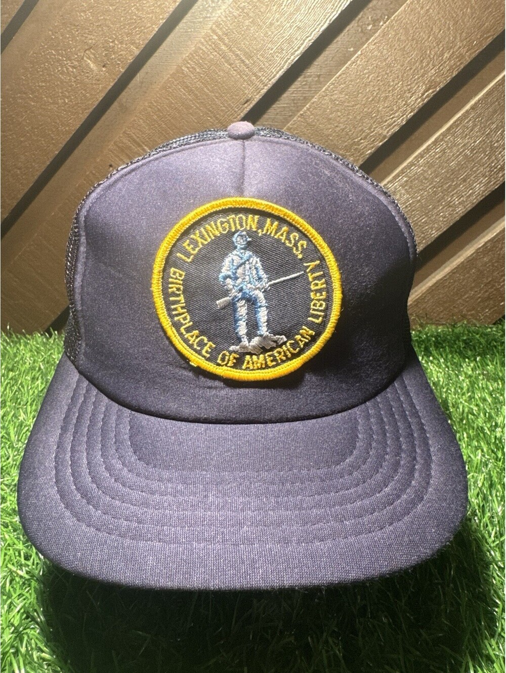 Vtg 1980s LEXINGTON MASS Birthplace of American Liberty Trucker Hat Kenda Taiwan